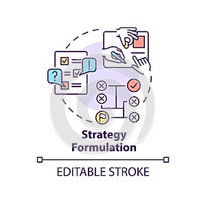 Strategy formulation concept icon
