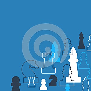Strategy game, chess background