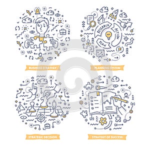 Strategy & Goals Doodle Illustrations