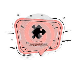 Strategy icon. Puzzle symbol. Logical knowledge. Vector