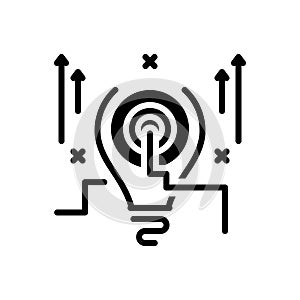 Black solid icon for Strategy, strategic and plan
