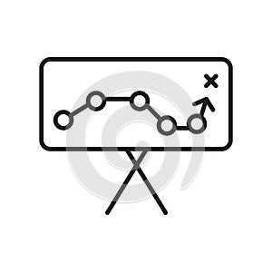 Strategy icon vector isolated on white background, Strategy sign , sign and symbols in thin linear outline style