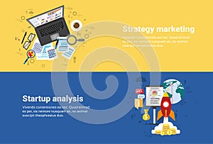 Strategy Marketing Plan, Startup Analysis Financial Business Web Banner
