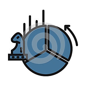 Strategy, master plan line isolated vector icon can be easily modified and edit