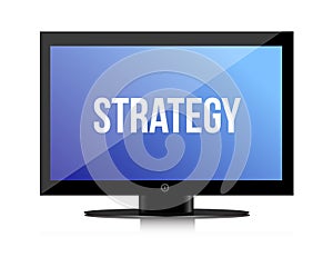 Strategy message on monitor photo