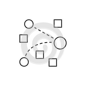 Strategy plan line outline icon