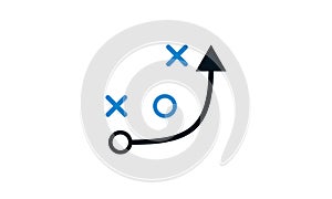 Strategy planning, solution direction icon