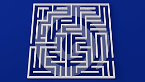 Strategy problem decisions 3D illustration complicated maze