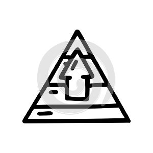 strategy pyramid line vector doodle simple icon