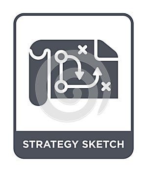 strategy sketch icon in trendy design style. strategy sketch icon isolated on white background. strategy sketch vector icon simple