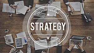 Strategy Solution Planning Business Success Target Concept