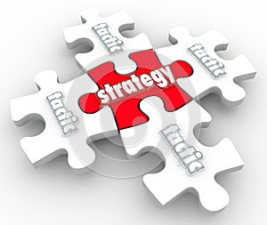 Strategy Tactics Plan Implementation Execution Puzzle Pieces photo