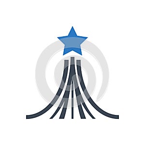 Strategy For Victory Vector Glyph Icon