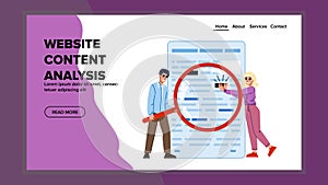 strategy website content analysis vector