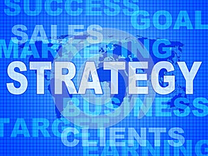 Strategy Words Indicates Solutions Vision And Trade