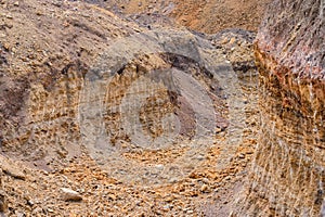 A stratigraphic section of Miocene shell limestone