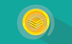 Stratis cryptocurrency technology icon logo flat style