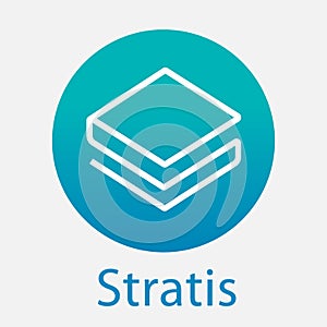 Stratis Strat decentralized blockchain criptocurrency platform vector logo