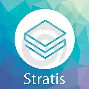 Stratis Strat decentralized blockchain criptocurrency platform vector logo