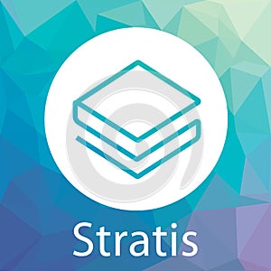 Stratis Strat decentralized blockchain criptocurrency platform vector logo photo