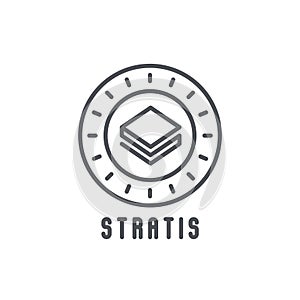 Stratis thin line icon. Modern vector illustration
