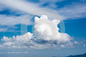 stratocumulus in the blue sky