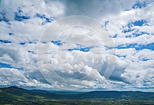 Stratocumulus Storm Clouds Over the Valley