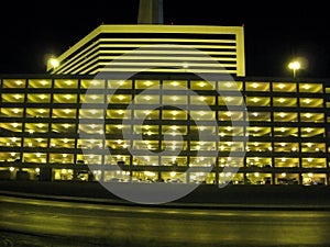 Stratosphere building at night