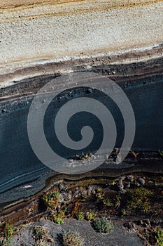 Stratum of Earth crust in cross-section