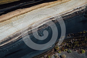 Stratum of Earth crust in cross-section, abstract background photo