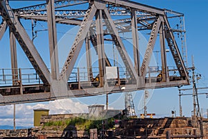 A Strauss fixed-trunnion railway bridge in operation photo