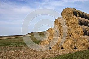 Straw bales hayrick