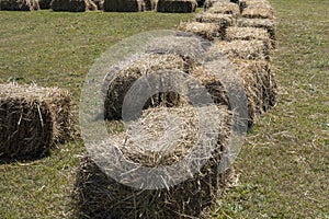 Straw Bales Seating At Country Fair