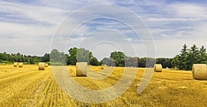 Straw balles on field in Spain.