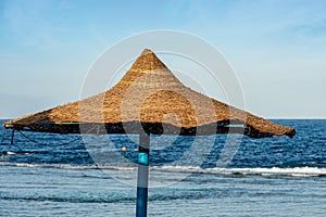 Straw beach umbrella - Red Sea Egypt Africa