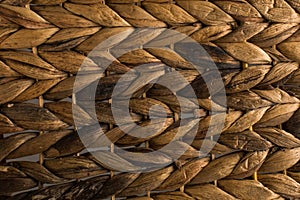 Straw braid texture, woven rustic straw background