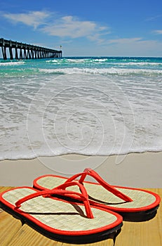 Straw Flip Flops by Pier