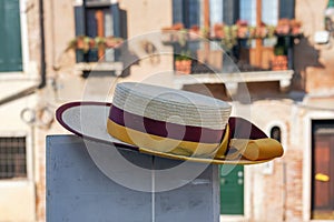 Straw hat of a gondolier