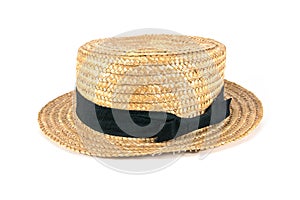 Straw hat Isolated on white background, weave hat