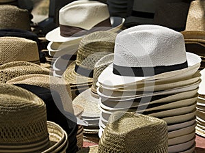 Straw hat, on market