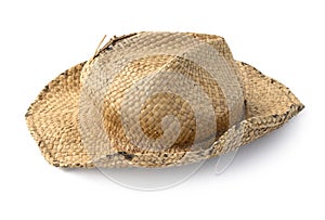 Straw hat old isolated