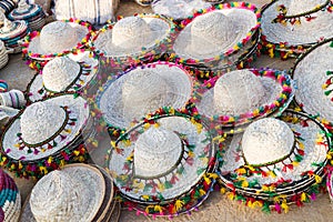 Straw hats for sale to tourist at Faiyum Oasis