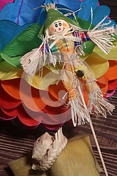 Straw man Typical food Background - Party Junina photo