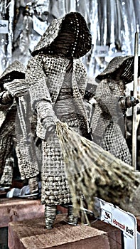 Straw sculpture at souvenir store