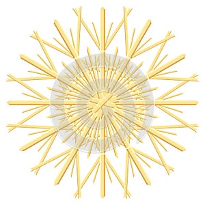 Straw Star Christmas Tree Ornament