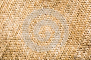 Straw texture background / bamboo fabric pattern photo