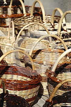 Straw wiker baskets