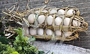 Straw Wrapped Eggs