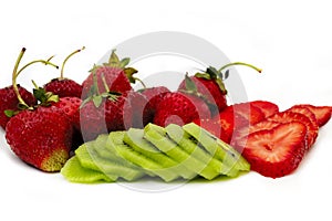 Strawbberries and kiwi