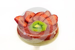 Strawbberries and kiwi